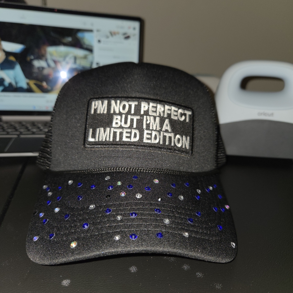 Black Limited Edition Cap with Rhinestones